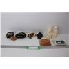 Image 1 : Hudson's Bay Compony Marble Block, Set Of Bird Bookends, (2) Small Ornamental Dogs, Misc.