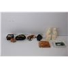 Image 2 : Hudson's Bay Compony Marble Block, Set Of Bird Bookends, (2) Small Ornamental Dogs, Misc.