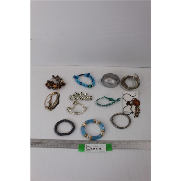 (12) Various Bracelets, Plunder, Aldo, Misc.