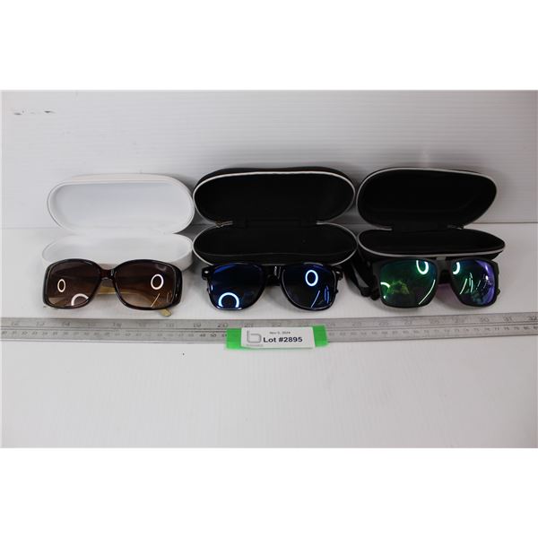 (3) Sets Of Sunglasses w/ Cases
