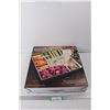 Image 1 : Roscher Serving Carrying Tray- 15.5'' x 15.5'' w/ (4) Small Interlockable Dishes- (1) Tray Missing