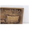 Image 2 : Rothhammer Wood Art - Carved Covered Wagon Scene - 16" x 8"