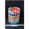 Image 1 : Vintage Tinkertoy Toy Maker in Container - Assorted Parts - as is