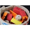 Image 2 : Vintage Tinkertoy Toy Maker in Container - Assorted Parts - as is