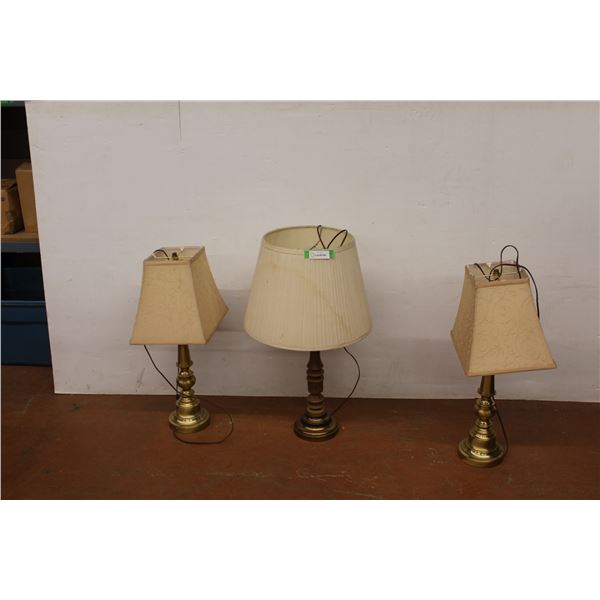 * (3) End Table Lamps - as is