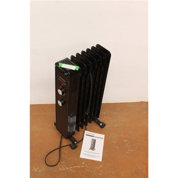 * Pelonis Oil Filled Radiator Heater on Wheels - as is - w/Manual