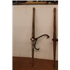 Image 2 : * (3) Antique Log Clamp Holders w/ Wood Bar - 48" Long