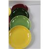 Image 2 : California Modern Brand: (4) Colored Dinner Plates, (4) Colored Dessert Plates Set