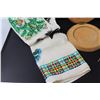Image 5 : Village Huron Canoe Decor, Wood Welding Pot Holder, Puppy Oven Mitts & Tea Cloth Set, Wood Picture D