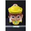Image 1 : Vintage Giftcraft Cookie "Boy" Canister - Some Crazing on bottom