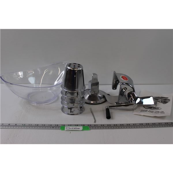 King Cutter & Grater Set, Plastic Serving Bowl