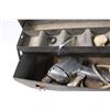 Image 2 : Portable Metal Tool Box w/ Vintage Electric Drill, & Contents