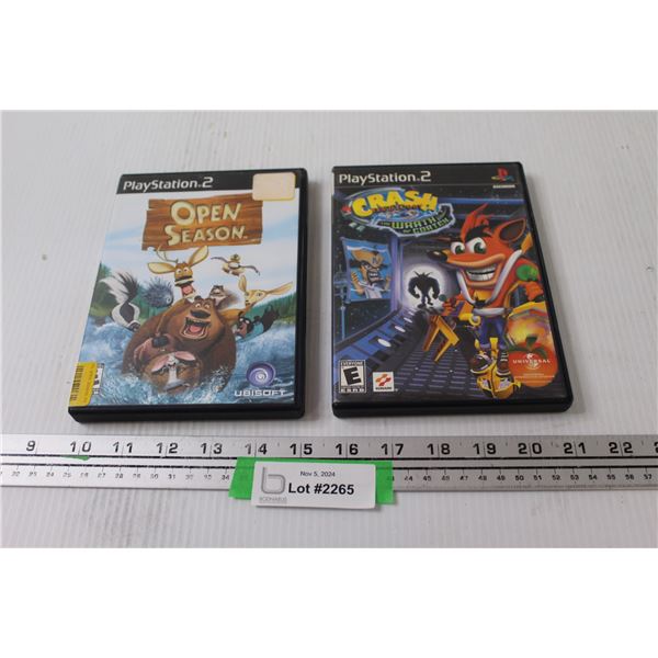 (2) PlayStation Video Games: Open Season, Crash