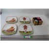 Image 1 : Cocktail Napkins, (4) Decorative Plates
