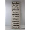 Image 1 : House Rules Canvas Plaque - 11 1/2" x 36"