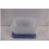 Image 3 : (3) Plastic Containers 7"x5"x3.5", Plastic Container 8"x6"x4", (2) 2-Pack Plastic Square Container 5