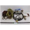 Image 1 : Vintage 10" Hand Brace, Paint Mixing Paddle, (2) Rope Pulleys, Power Fist Rope Hoist, Corded Outlet