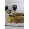 Image 1 : Work Light - Change Lamps & Box of Assorted Cables & Cords