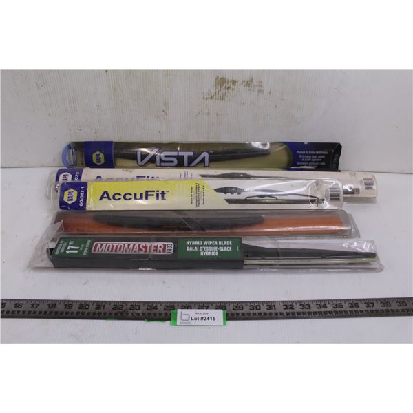 (2) Vista All Season Beam Wiper Blades, (2) AccuFit Wiper Blades, Reflex Rear Wiper Blade, & Motomas