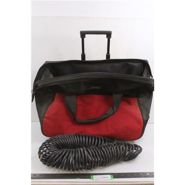 Performance Tool Bag w/ Wheels & Handle & Coiled Air Hose