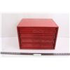Image 1 : Red Tool Drawer w/ Assorted Hardware - 15"x12"x11"