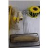 Image 3 : Bag of 2" Screws, Sanding Block w/ Handle, Roll of Yellow Caution Tape, 16" Rubber Mallet w/ Wooden 