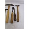 Image 4 : (2) Metal Files, Tack Hammer, (2) Ball Point Hammers, (2) Welding Hammers, Snap On Brake Spring Tool