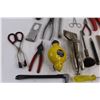 Image 2 : Assorted Tools: Pliers, Cutters, Chalkline, Pry Bars, Hardware, Misc.