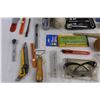 Image 2 : Rolling Head Pry Bar, Flat Head Pry Bar, Assorted Blades, Assorted Knives, Assorted Wrenches, Set of