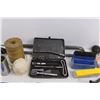 Image 5 : Rolling Head Pry Bar, Flat Head Pry Bar, Assorted Blades, Assorted Knives, Assorted Wrenches, Set of