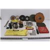 Image 1 : Craftsman Bench & Radial Saw Molding Head, Assorted Sanding Disks, Assorted Saw Blades, Abrasive Pap