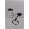 Image 4 : (2) Metal Bird Candle Holders, Metal Double Candle Holder