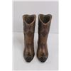 Image 2 : (2) Pairs of Ceramic Cowboy Boots 7.5"