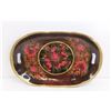 Image 3 : Rectangle Ceramic Platter 20"x13", Round Wooden Platter 20"x12.5", & Round Ceramic Chicken Platter 1