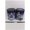 Image 1 : (2) 11"x8" Round Christmas Tins w/Lids