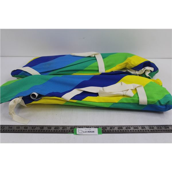 Collapsible Multicoloured Beach Chair w/Carry Bag 41.5"x16.5"