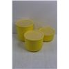 Image 3 : Round 12.5" Plastic Snack Tray, (3) Round Plastic Dry Containers w/Lids, & (2) Plastic Drink Contain