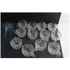 Image 3 : (12) Glass Tea Cups and Square Glass Plate 10''