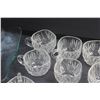 Image 4 : (12) Glass Tea Cups and Square Glass Plate 10''