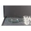 Image 9 : (12) Glass Tea Cups and Square Glass Plate 10''