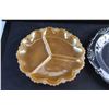 Image 4 : Peach Luster Divided Plate and Metal Serving Tray
