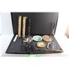 Image 1 : Kitchenware - Spatula, Ladle and Potato Masher, (2) X-Treme Edge Knives, Serving Trays and Hanging P
