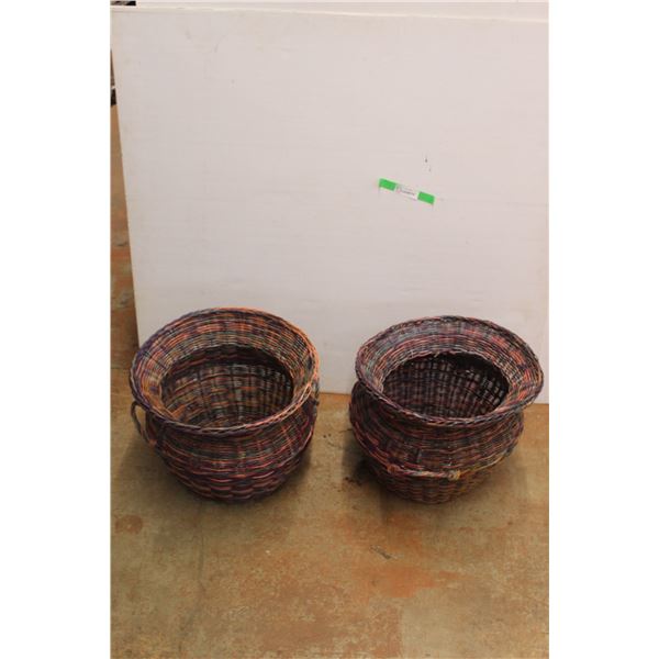 *(2) Wicker Baskets