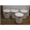 Image 2 : * (4) Mistral Plastic Garbage Cans with Lids