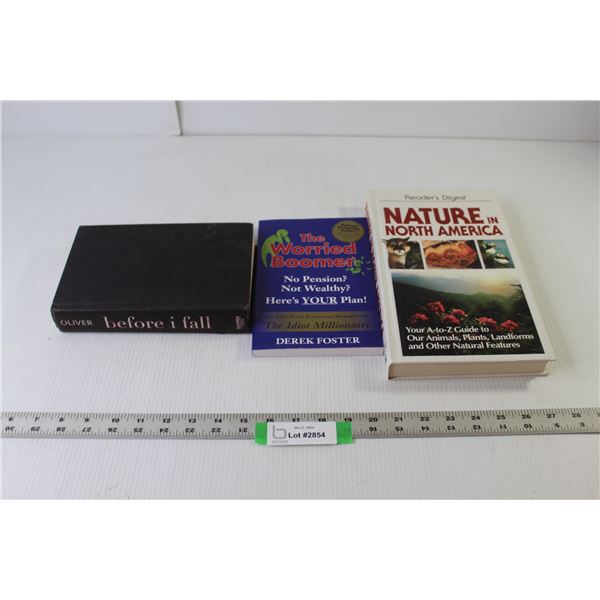 (3) Books (Nature In North America, The Worried Boomer, Before I Fall)