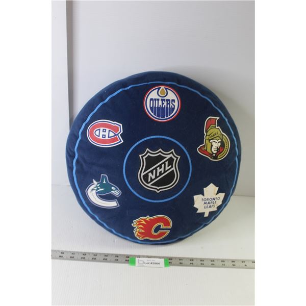 NHL Themed Pillow 17.5" Dia x 7"