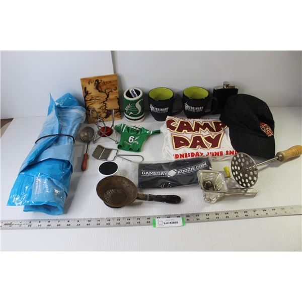 (2) Veterinary Med Center Mugs, Flask, Variety Compression Bags, Royal Canin Mini Speaker, Tim Horto