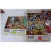 Image 2 : (3) 500 Piece Jigsaw Puzzles (1) 1000 piece Jigsaw Puzzle- All As Is