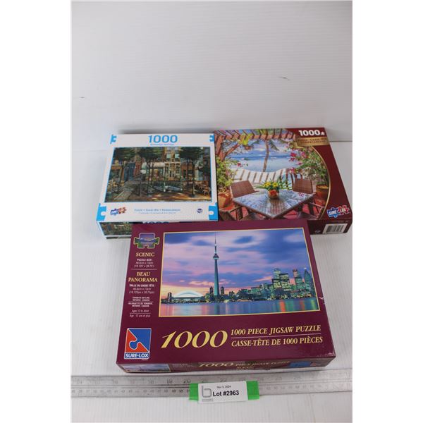 (3) 1000 Piece Jigsaw Puzzles