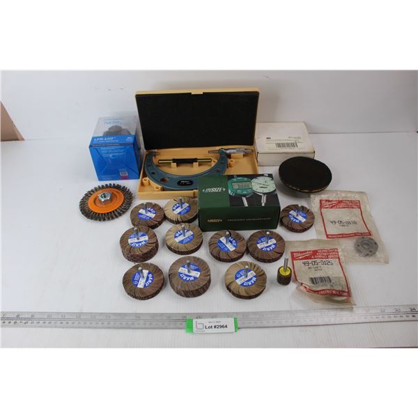 Various Flapper Wheel Grinding Pads, Half Mask Respirator- NIB, Misc.